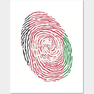 Afghanistan Fingerprint Posters and Art